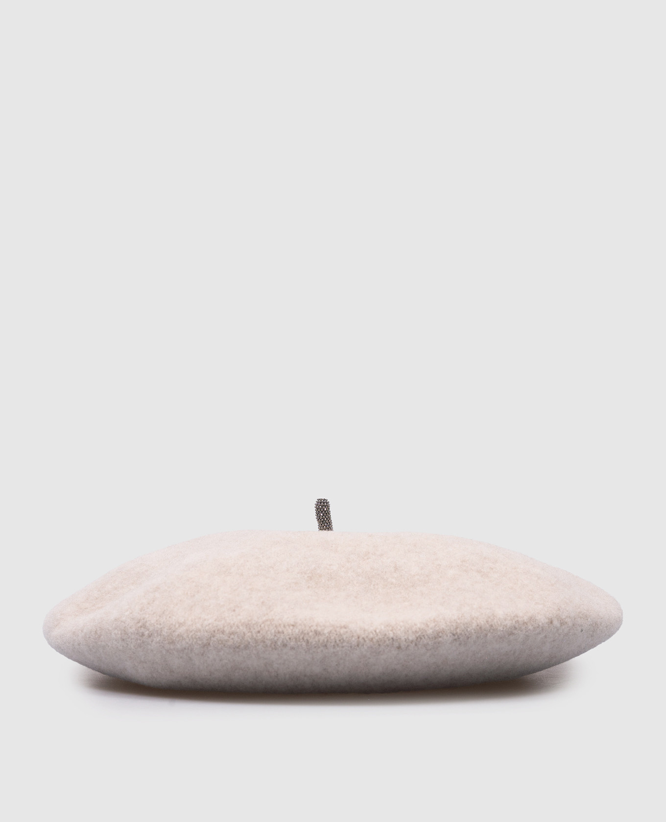 

Beige wool beret with monil chain Brunello Cucinelli, Бежевый