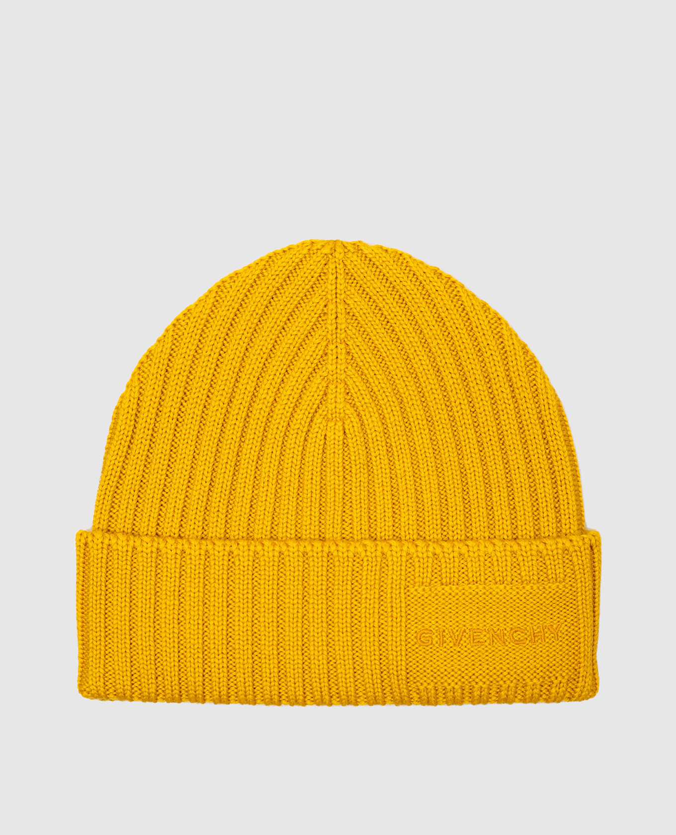

Yellow wool hat with logo Givenchy