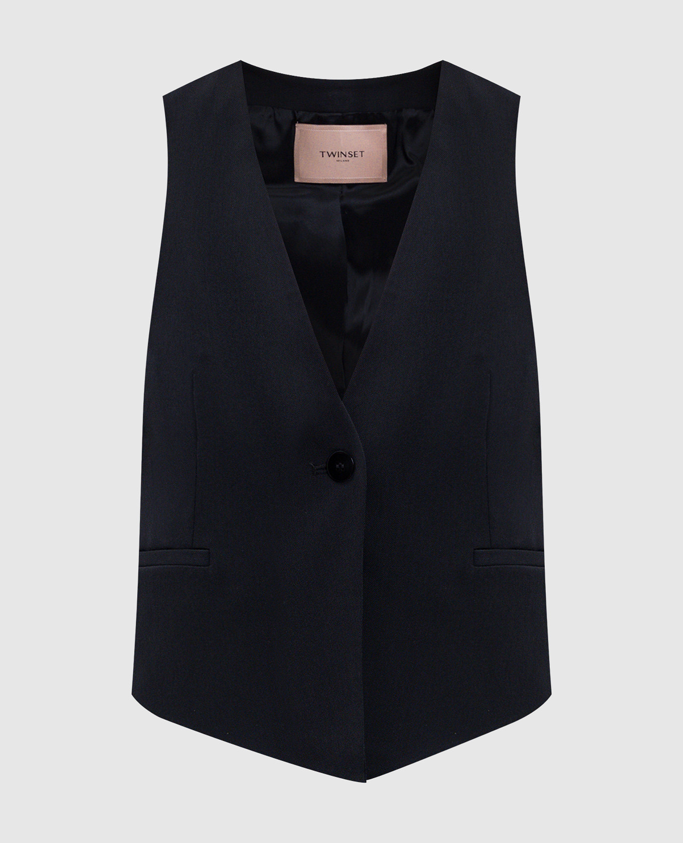 Black vest with logo Twinset