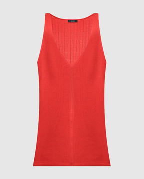 JOSEPH Red ribbed top JF008286