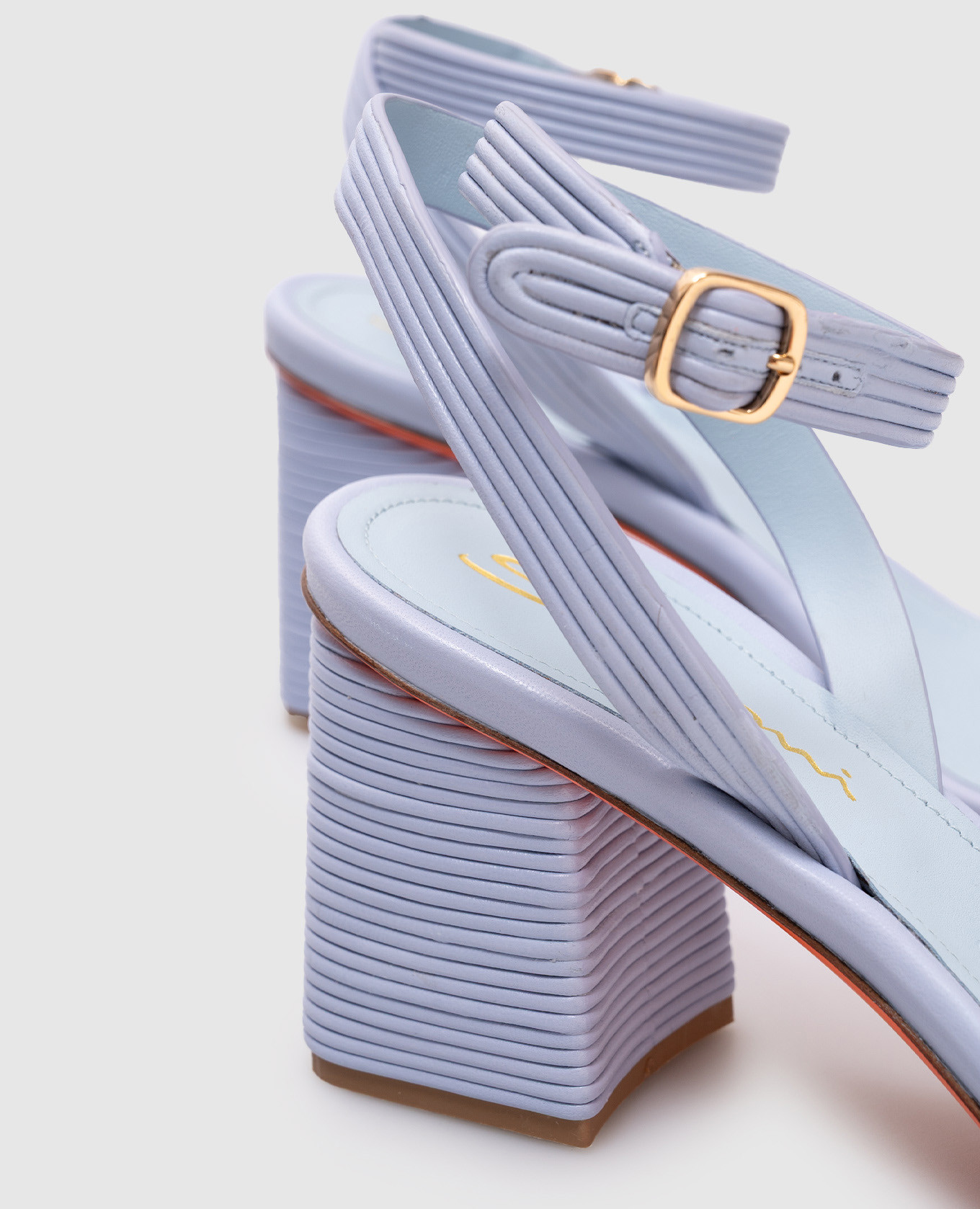

Blue leather sandals Santoni, Light blue