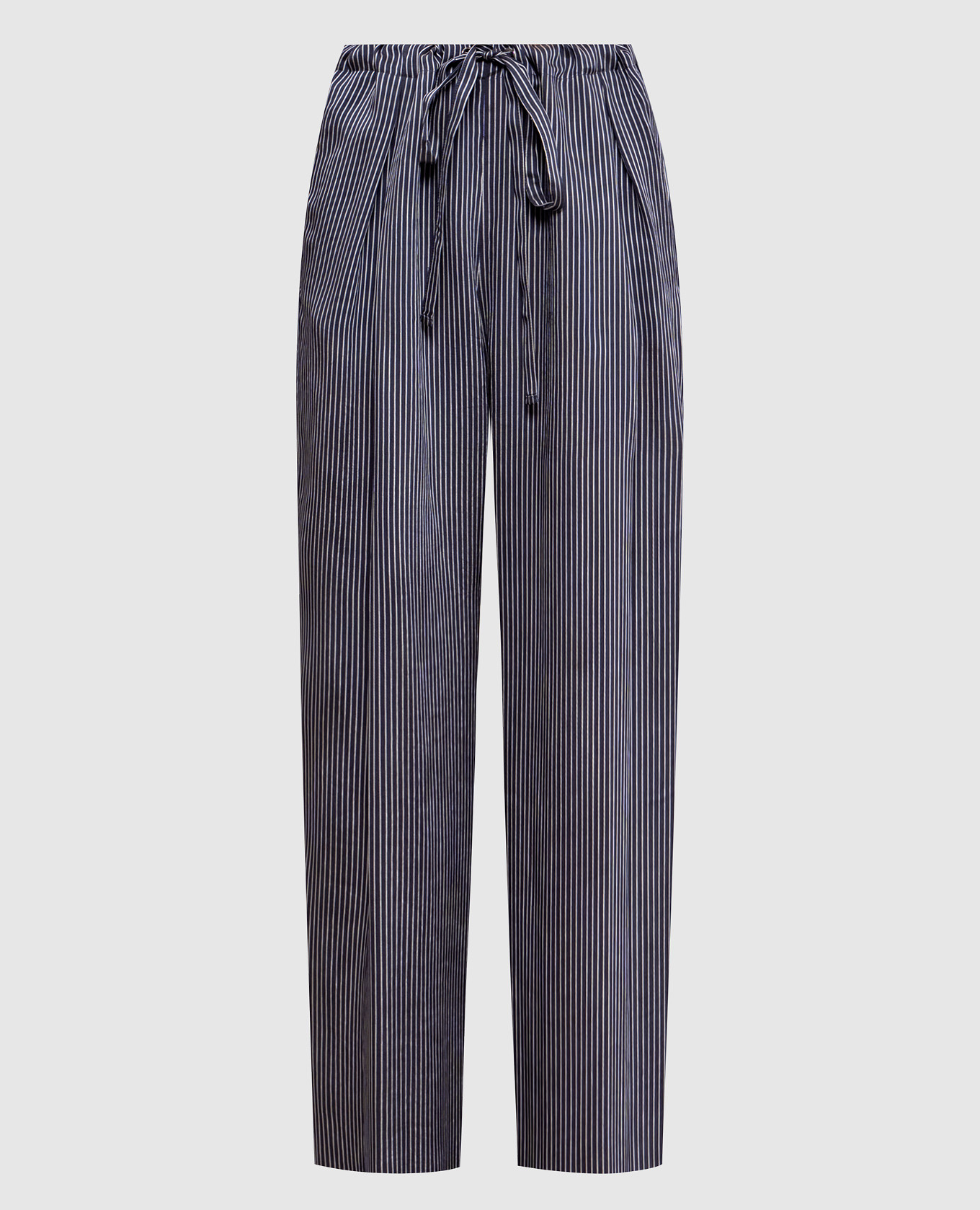 

Trenton Blue Striped Silk Pants Khaite