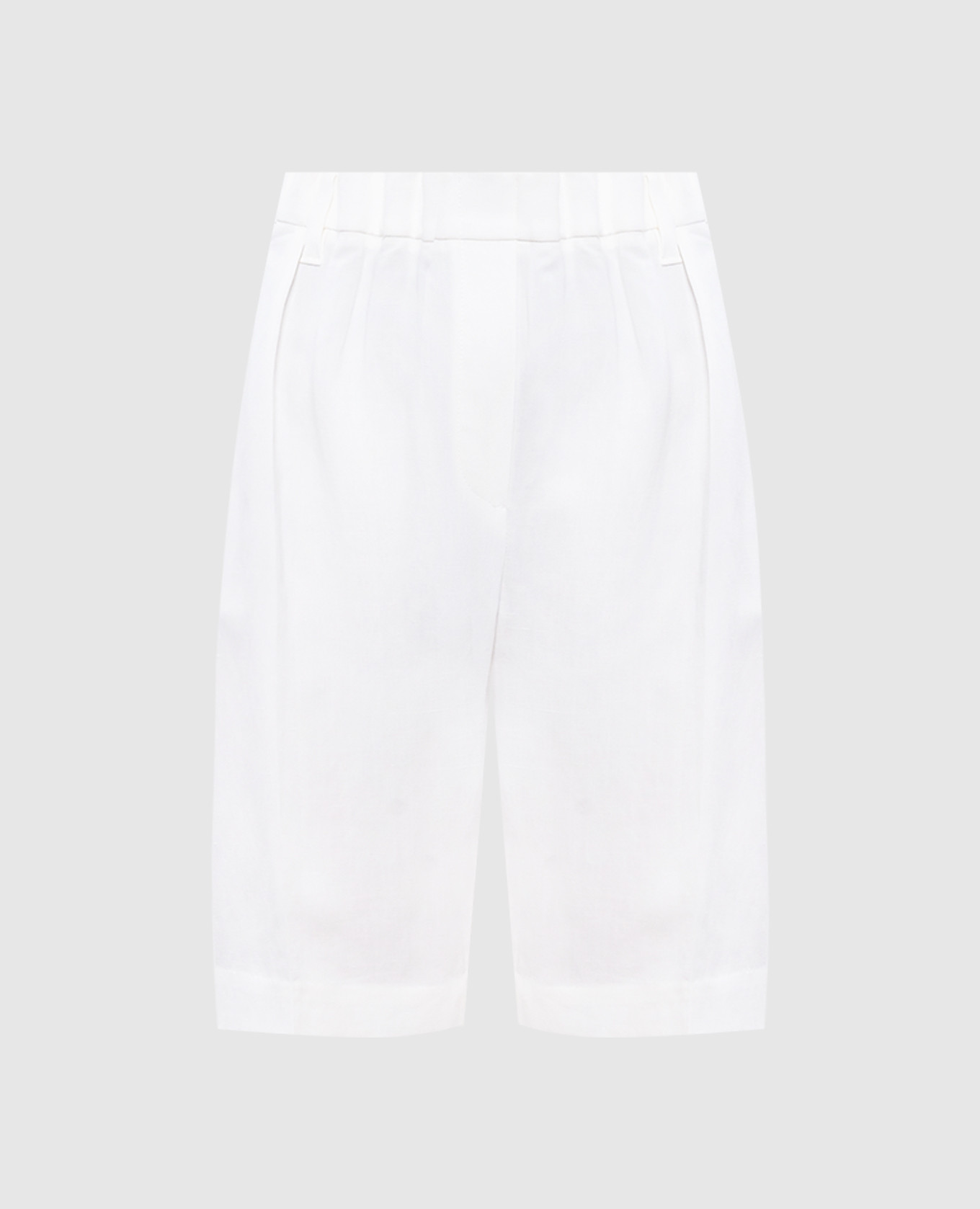 

White shorts with linen Brunello Cucinelli