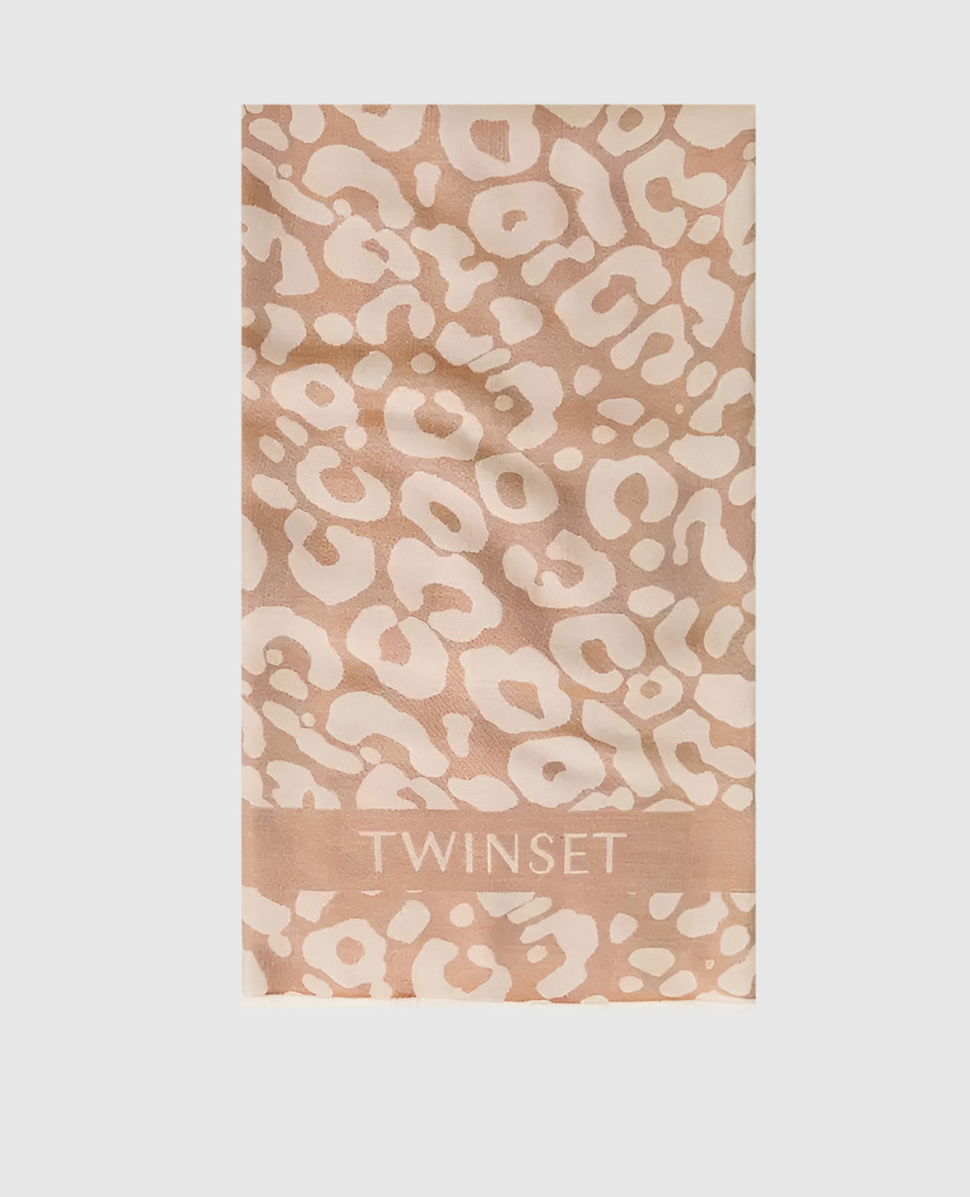 

Brown scarf with animal print Twinset