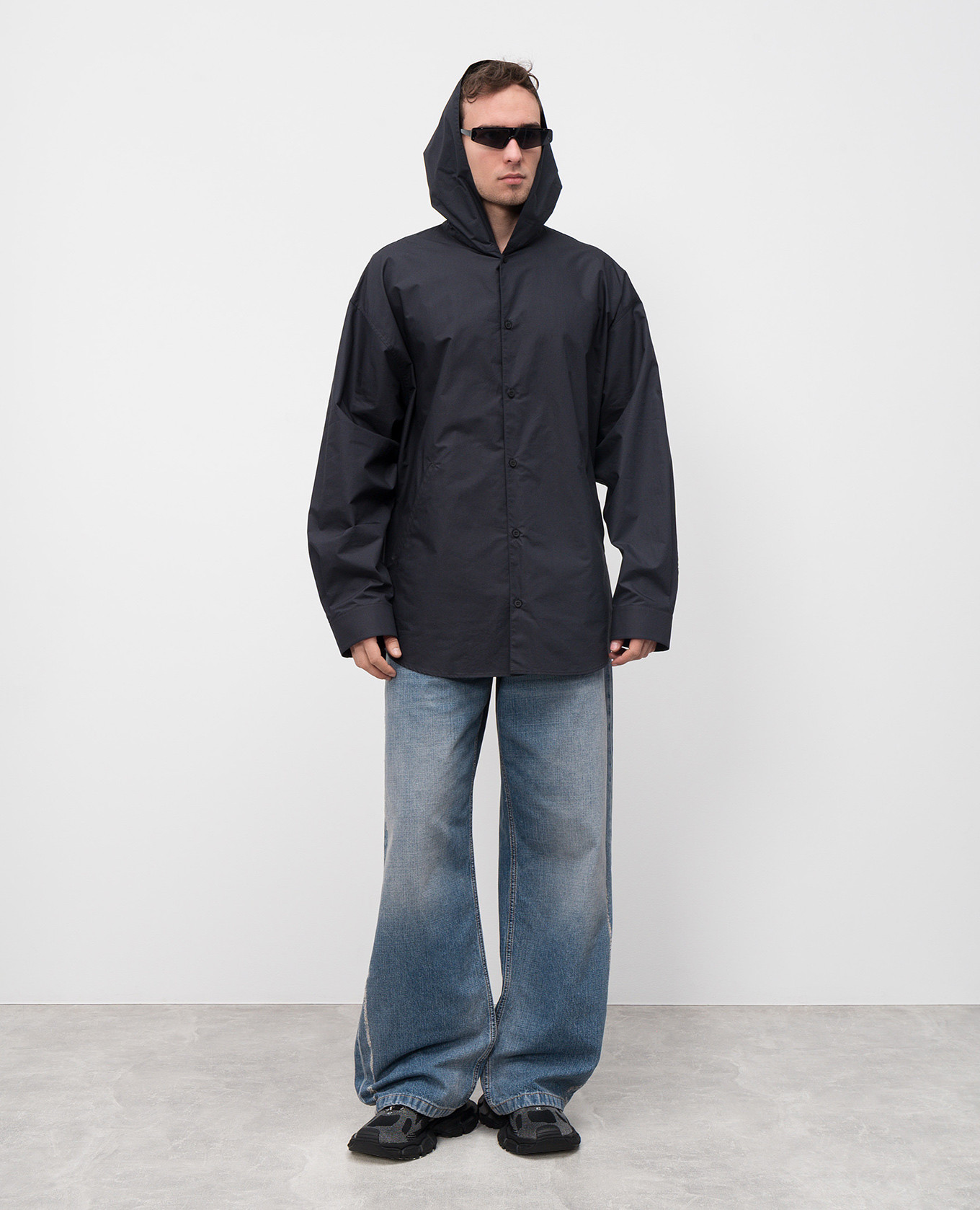 Black hooded shirt Balenciaga 2