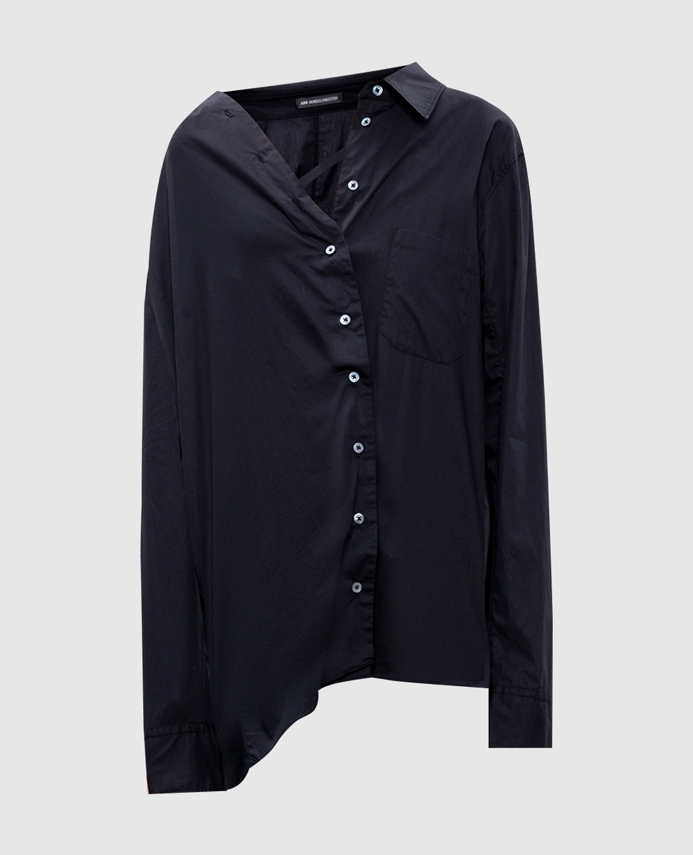 

Black Daria shirt with asymmetry Ann Demeulemeester