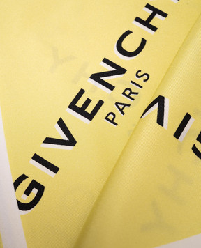 Givenchy Green silk scarf with logo print 710009495004