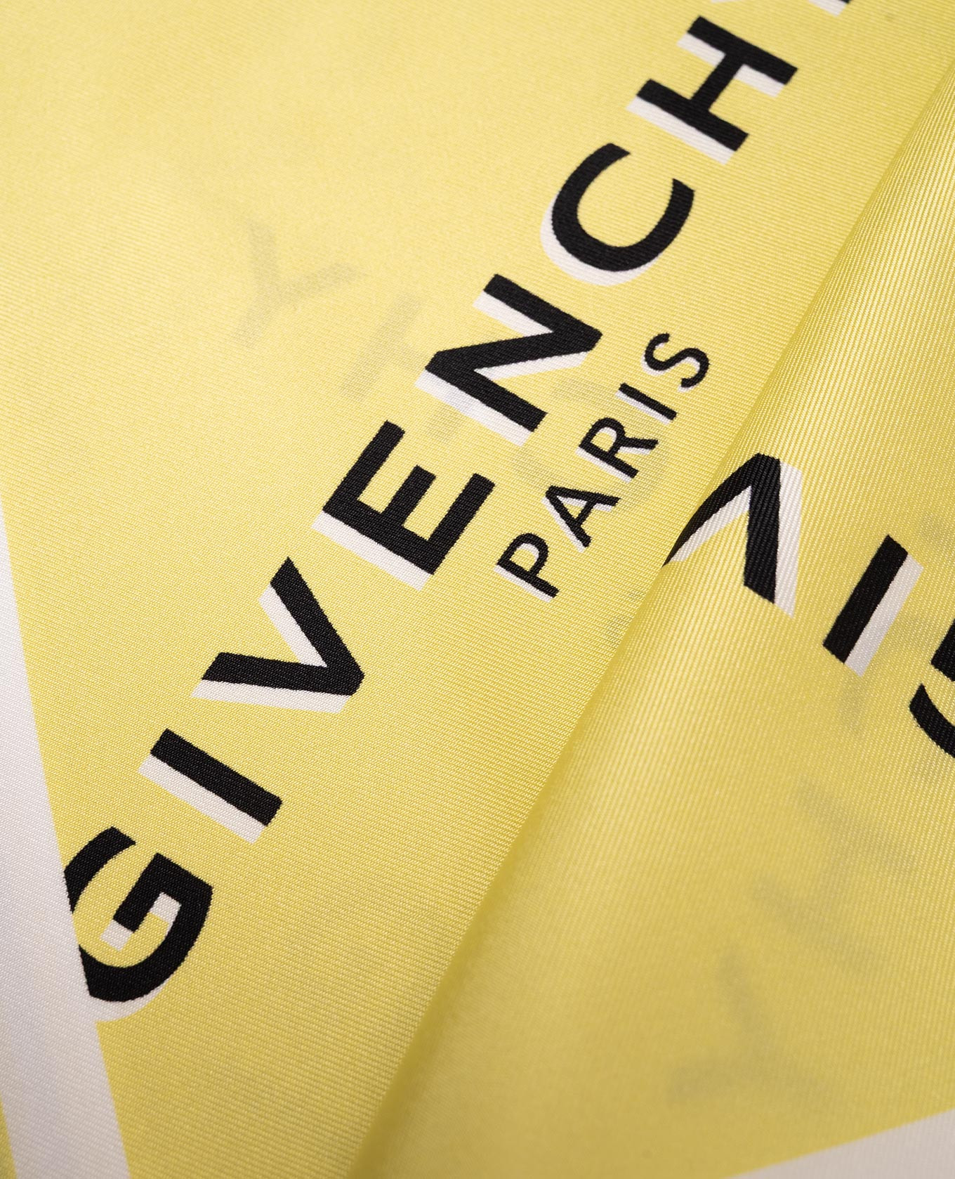 Green silk scarf with logo print Givenchy 3