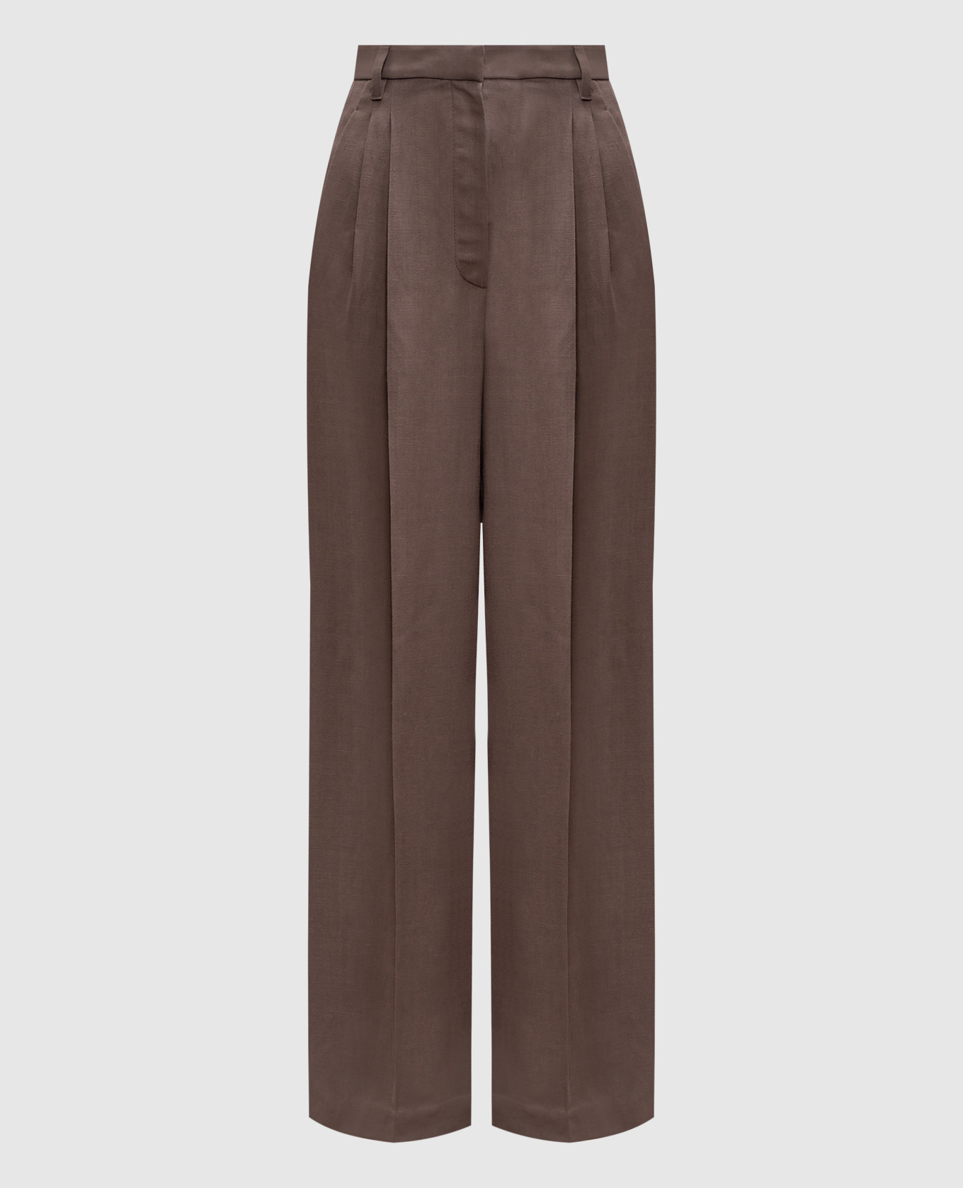 

Brown linen pants with monil chain Brunello Cucinelli