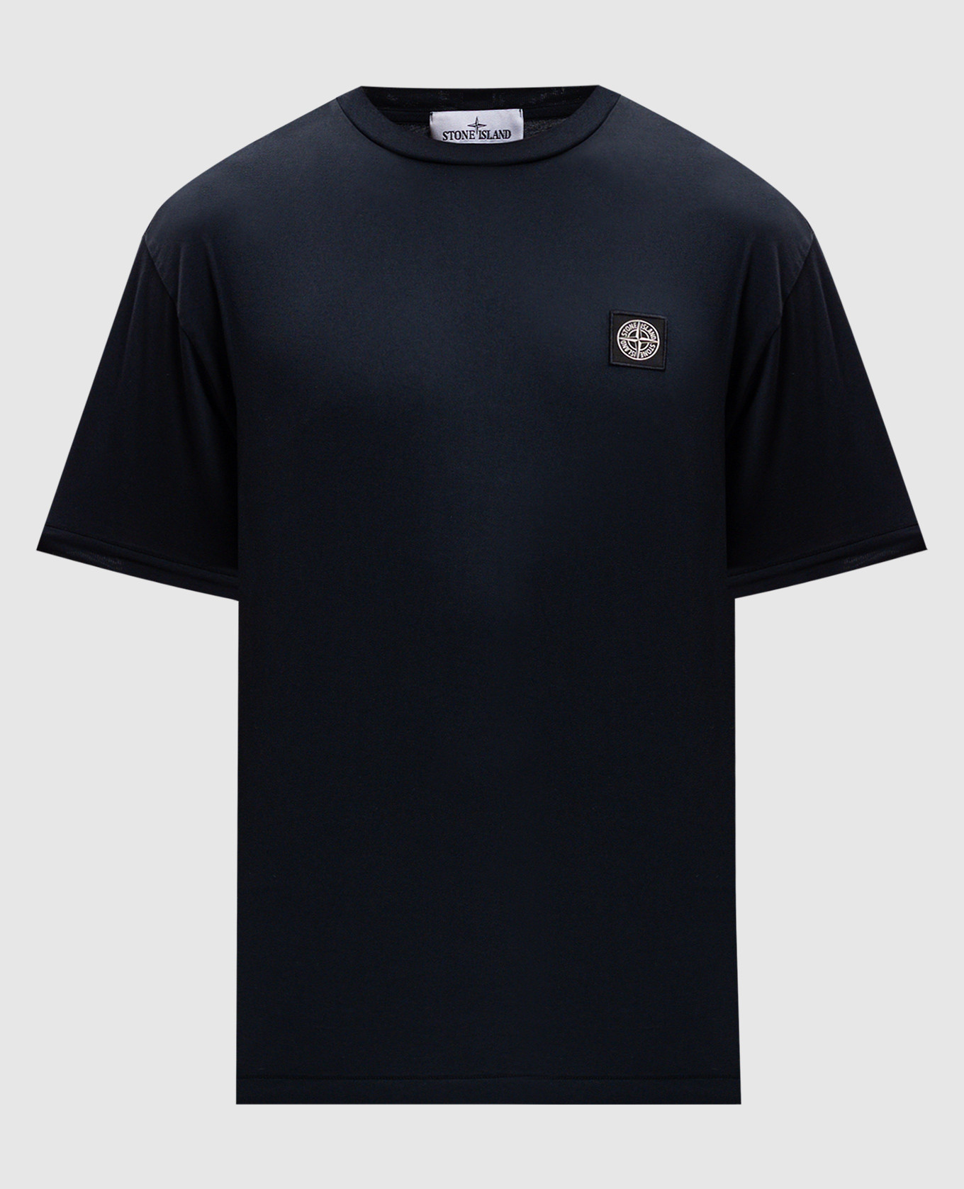 

Blue t-shirt with logo patch Stone Island, Синий
