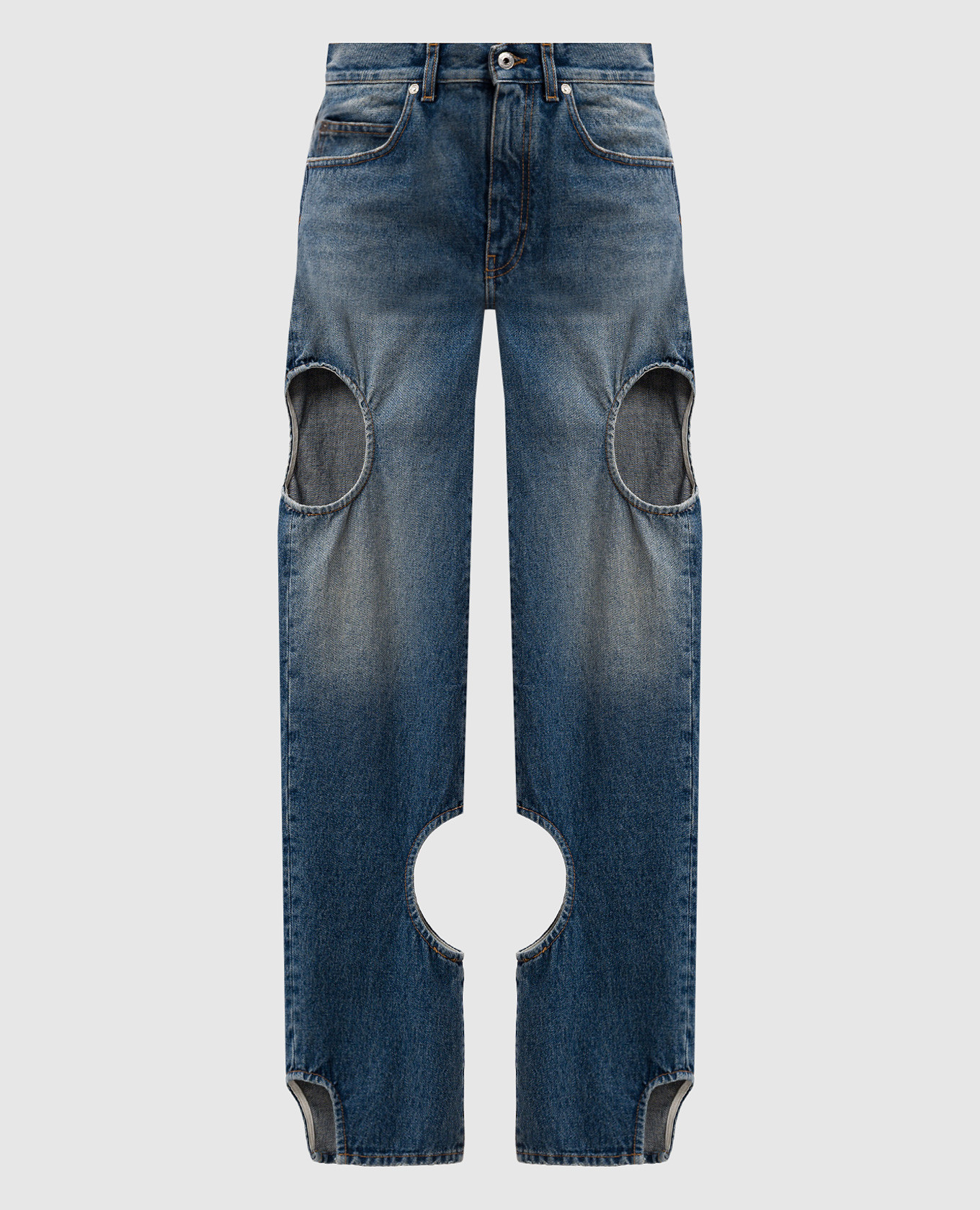 

Blue jeans with curly cuts Off-White