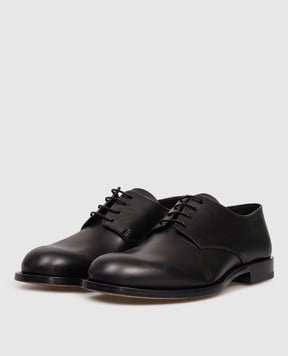 The Row Novus black leather derby shoes F1554L601