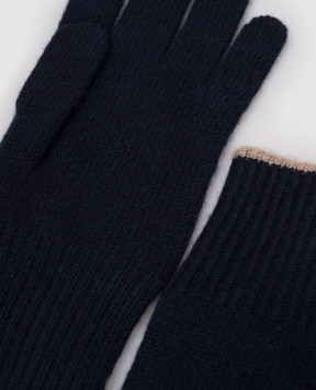 Brunello Cucinelli Blue cashmere gloves M2293118