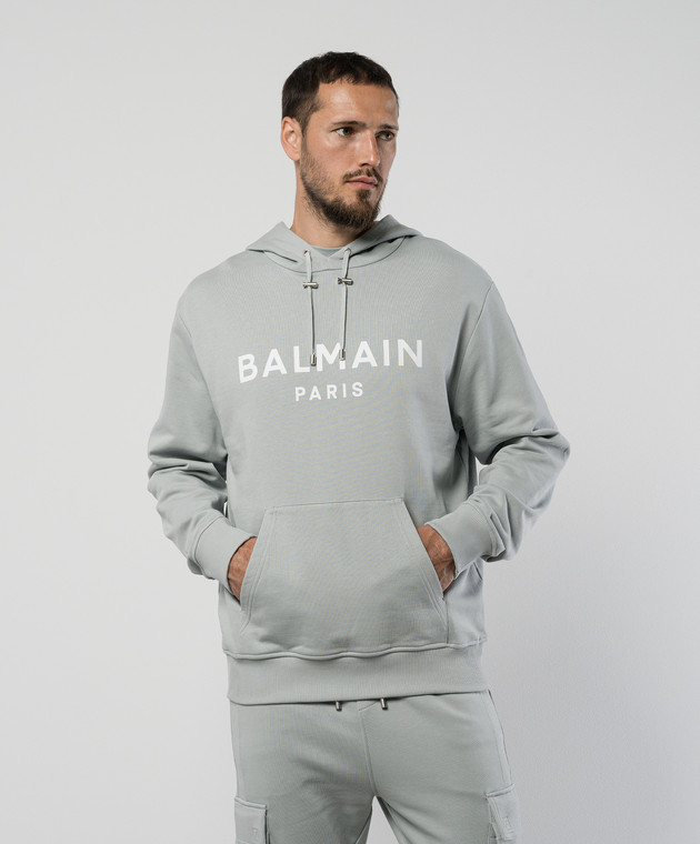 Balmain grey hoodie sale