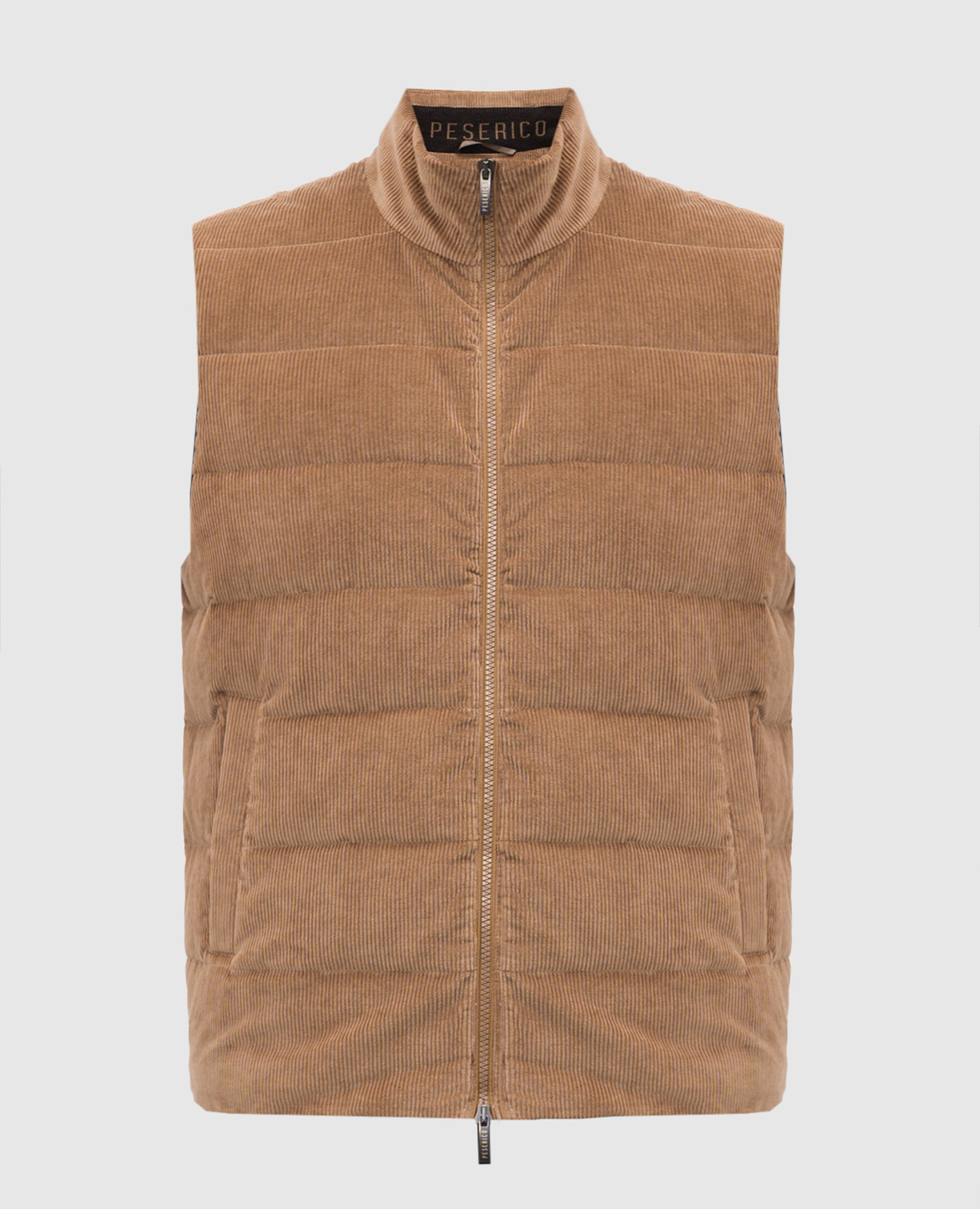 

Brown down corduroy vest Peserico