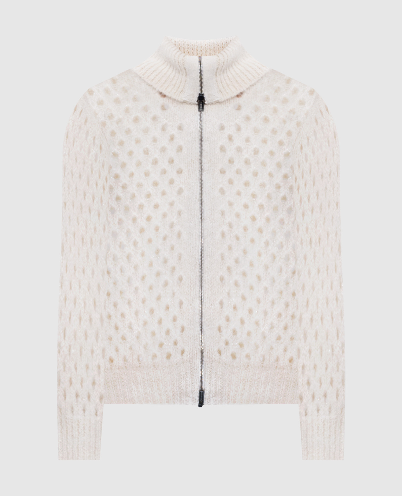 

White openwork cardigan with wool Peserico