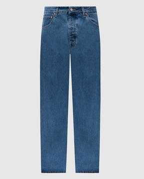 Vetements Blue jeans with logo patch UA66PA540Nm