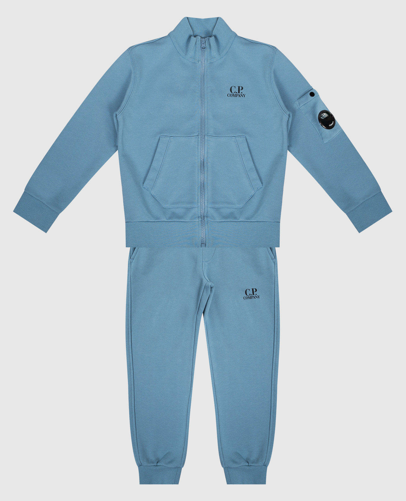 Children&#39;s blue tracksuit with logo print C.P. Company