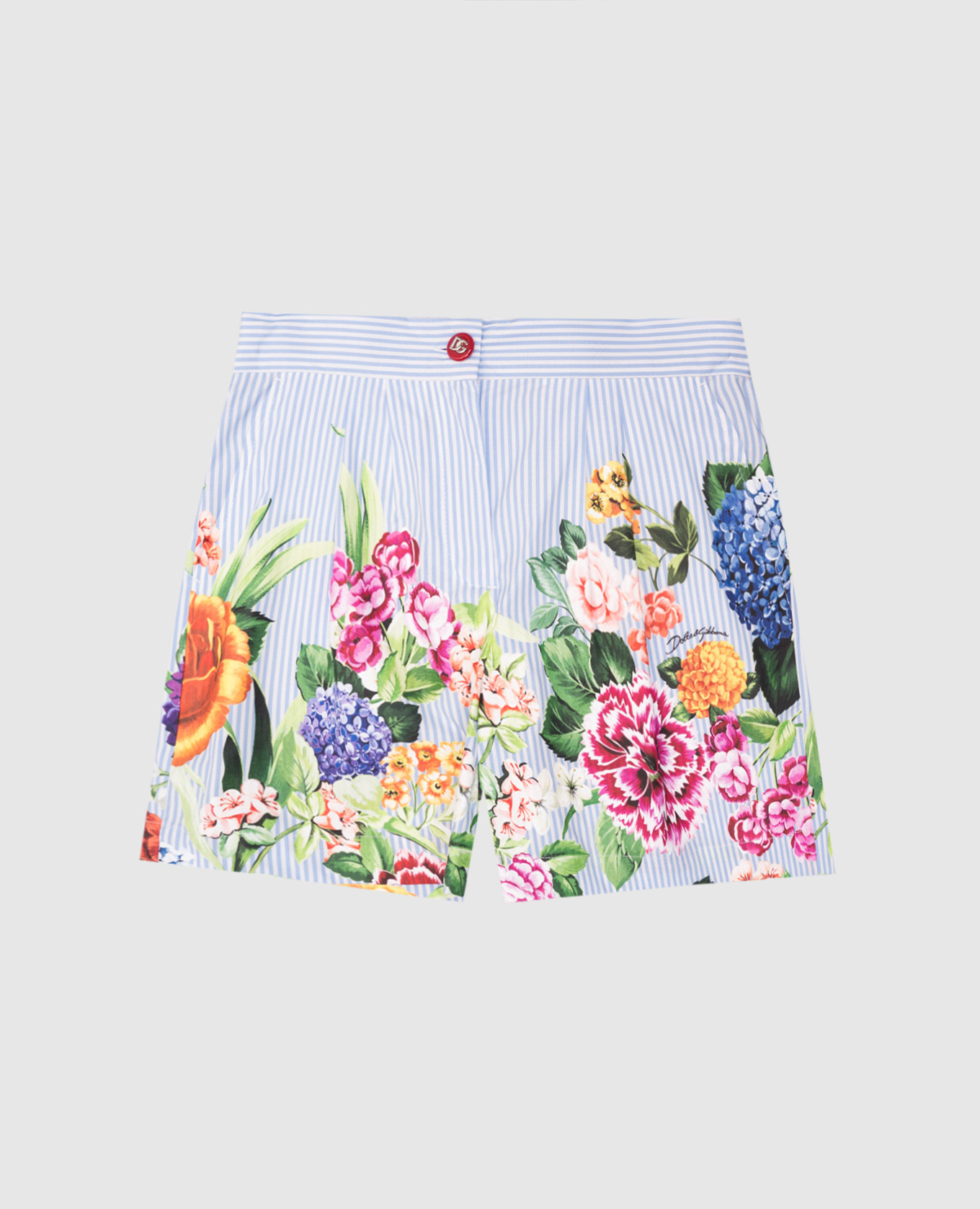 

Children's blue shorts with a floral print Dolce&Gabbana, Light blue