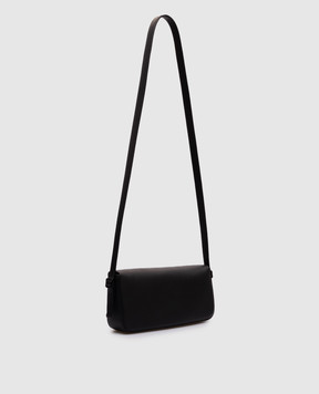 Santoni Black leather baguette bag with logo DFBBA2669ENTNAC