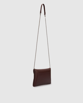Brunello Cucinelli Burgundy leather Duo clutch MWTKD2722