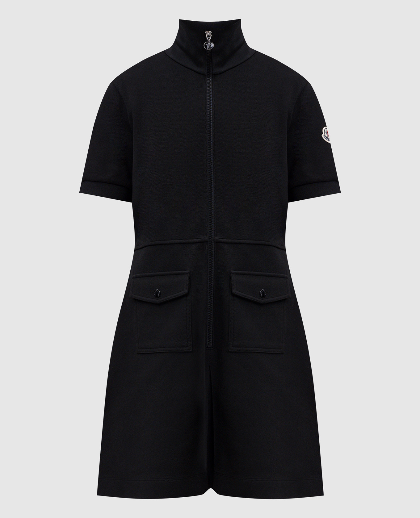 Black dress with logo Moncler