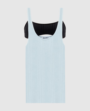 The Attico Blue top with double construction 247WCT322J048