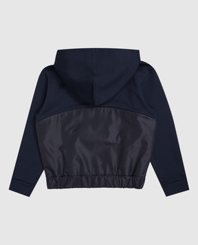 Dolce&Gabbana Children's blue hoodie with logo print L4JWMCG7PDQ812+