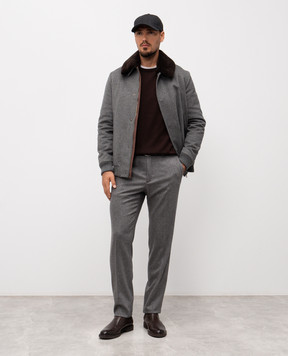 Cashmere&Whiskey Brown wool jumper 92392