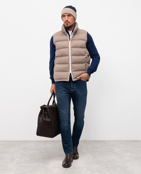 Brunello Cucinelli Blue jeans with logo patch M283PO1090