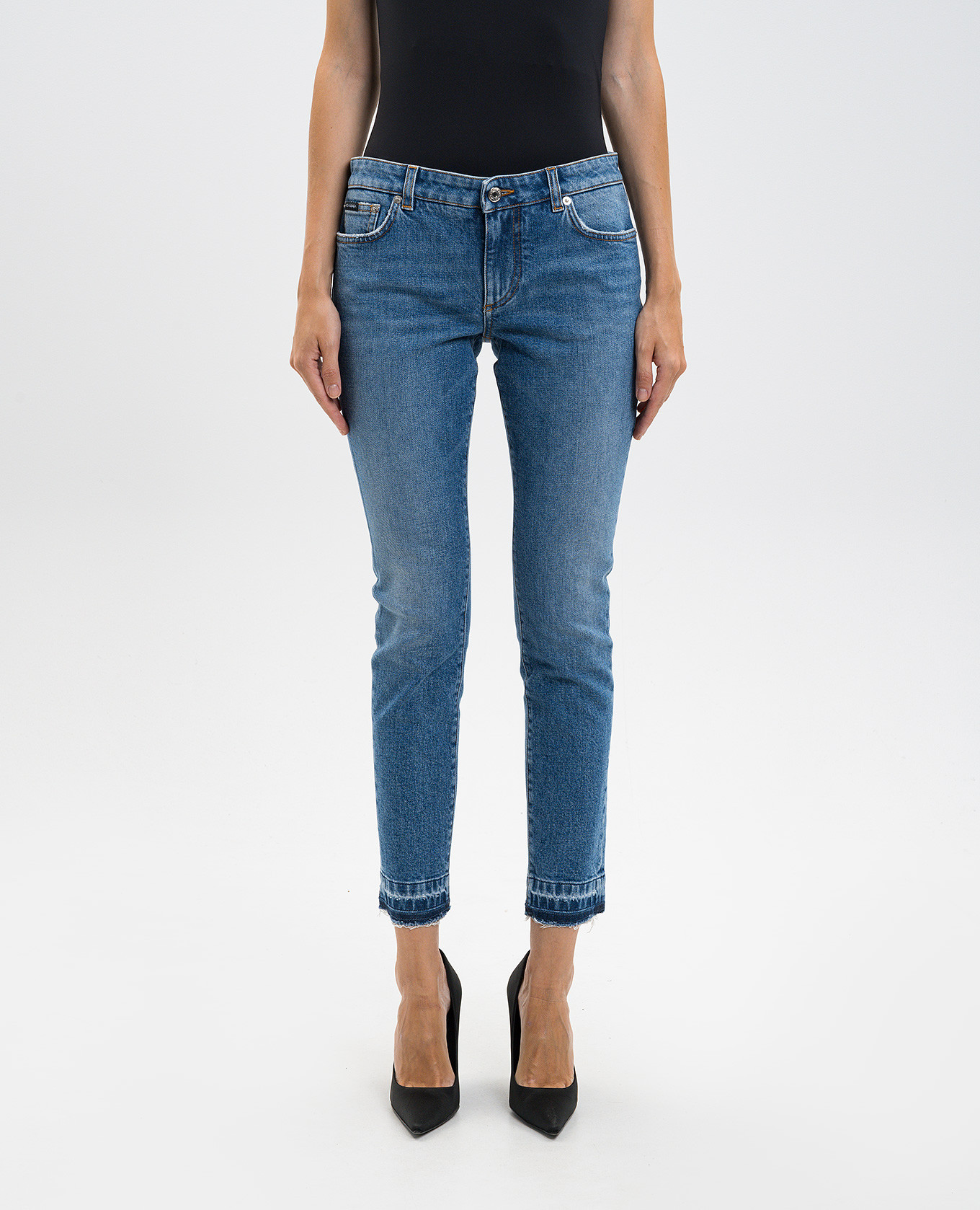 Blue skinny jeans with logo Dolce&Gabbana 3