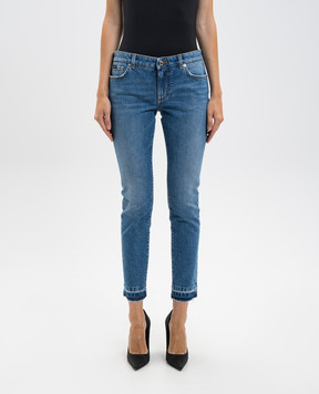 Dolce&Gabbana Blue skinny jeans with logo FTC68DG8NQ6
