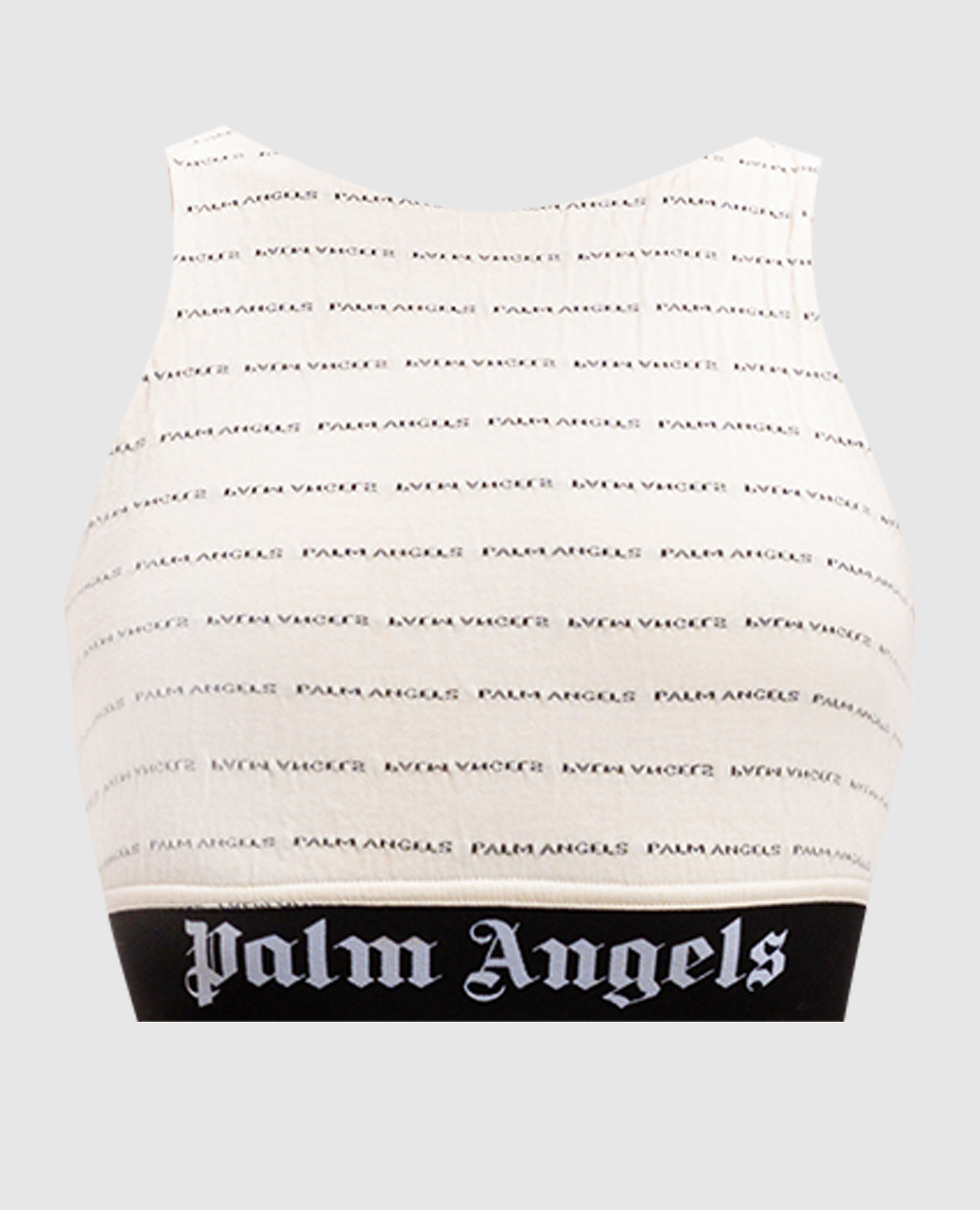 

Beige top with a logo pattern Palm Angels