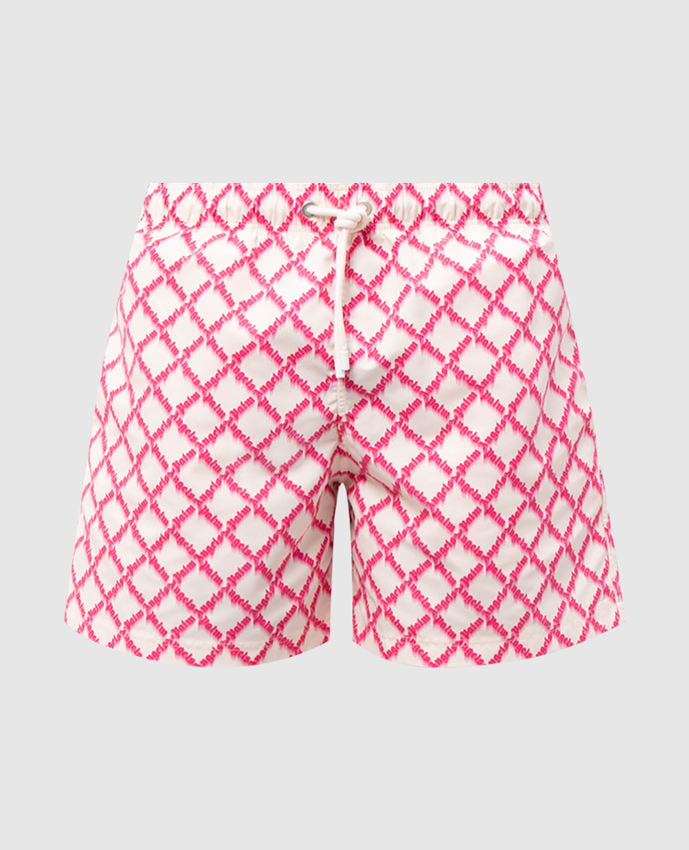 Beige shorts with Net logo print Palm Angels