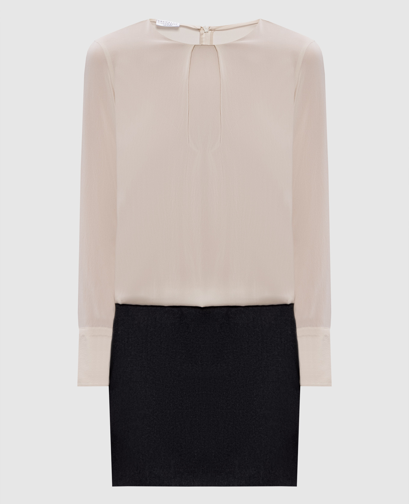 

Beige silk dress Brunello Cucinelli