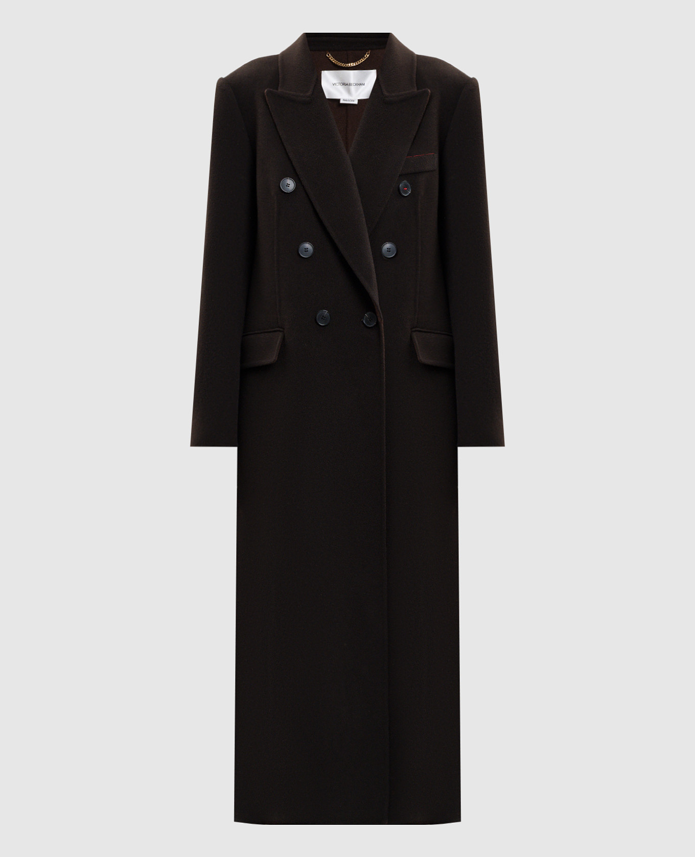 

Brown double-breasted wool and cashmere coat Victoria Beckham