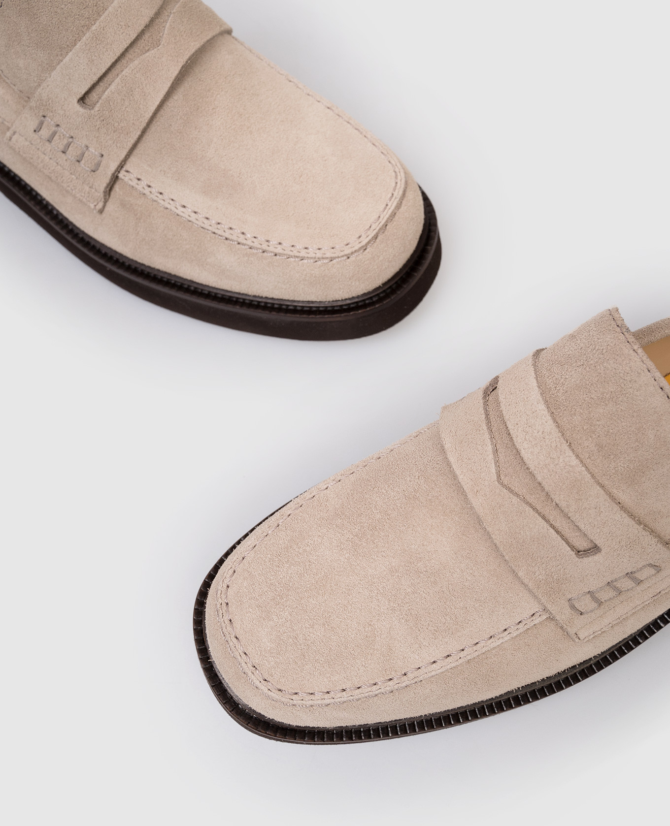 Beige suede loafers Doucal's 5