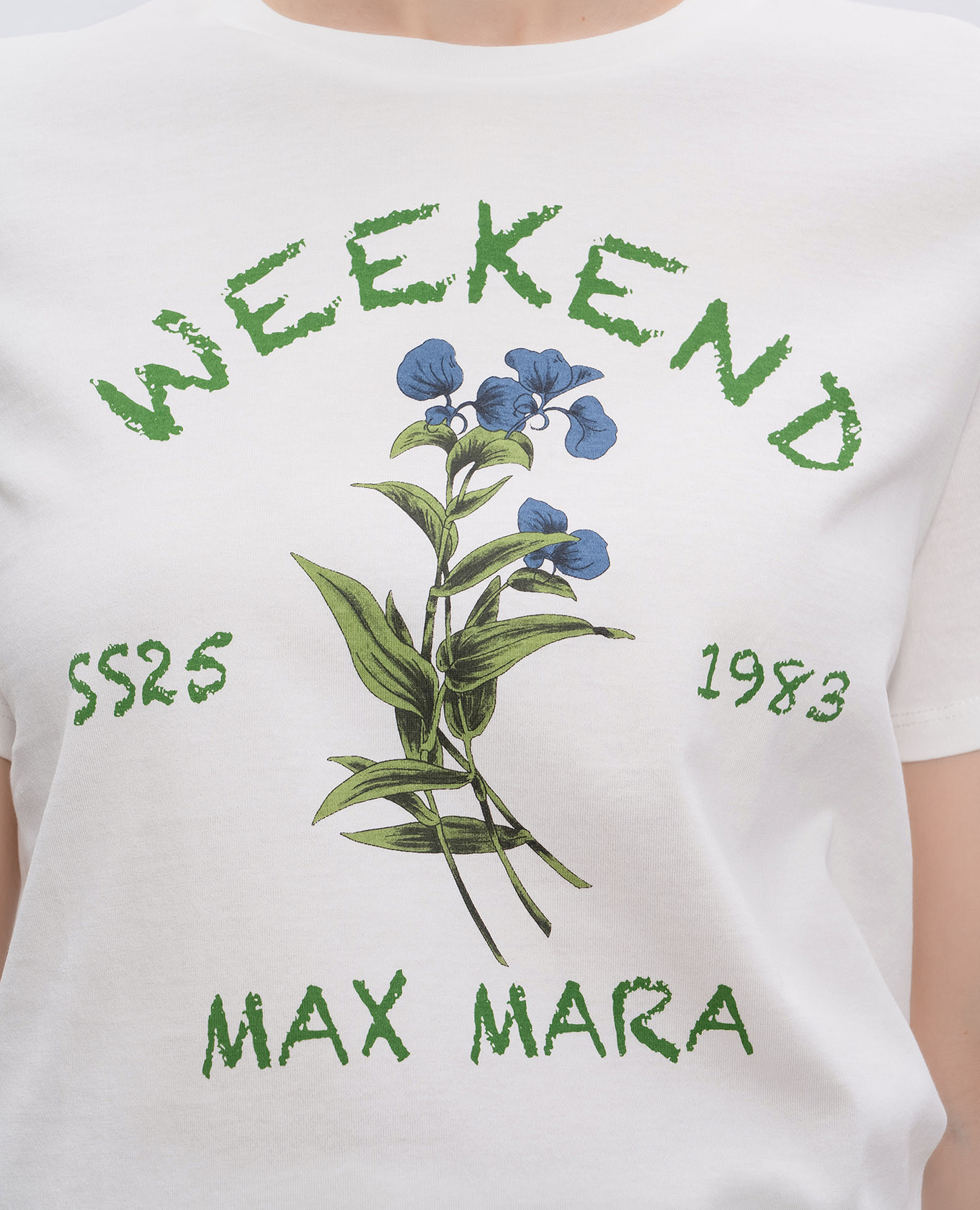 

TEIERA white T-shirt with logo print Max Mara Weekend