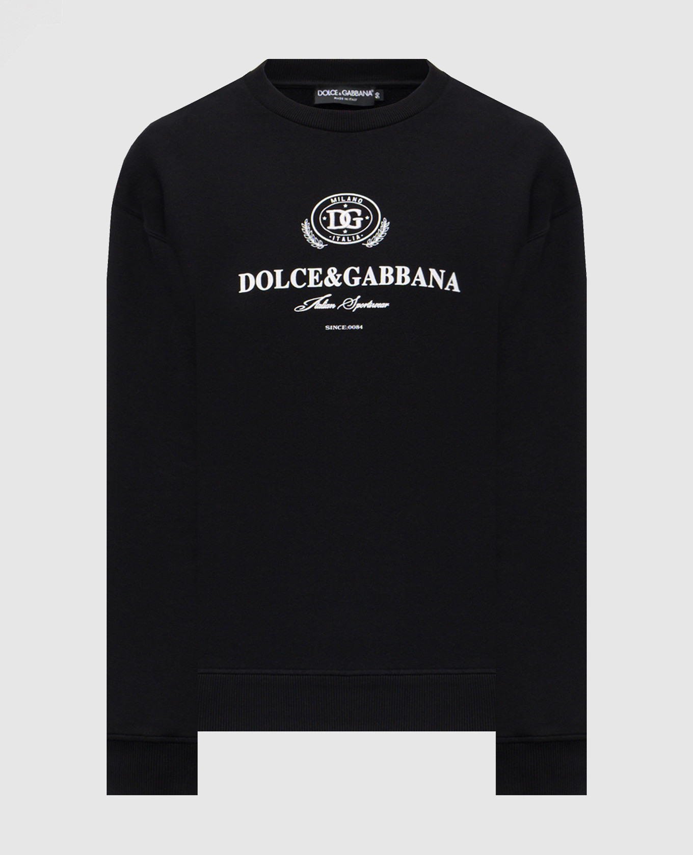 Black sweatshirt with logo print Dolce&Gabbana