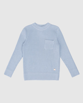Stefano Ricci Children's blue sweater with a logo K818009G01Y17218