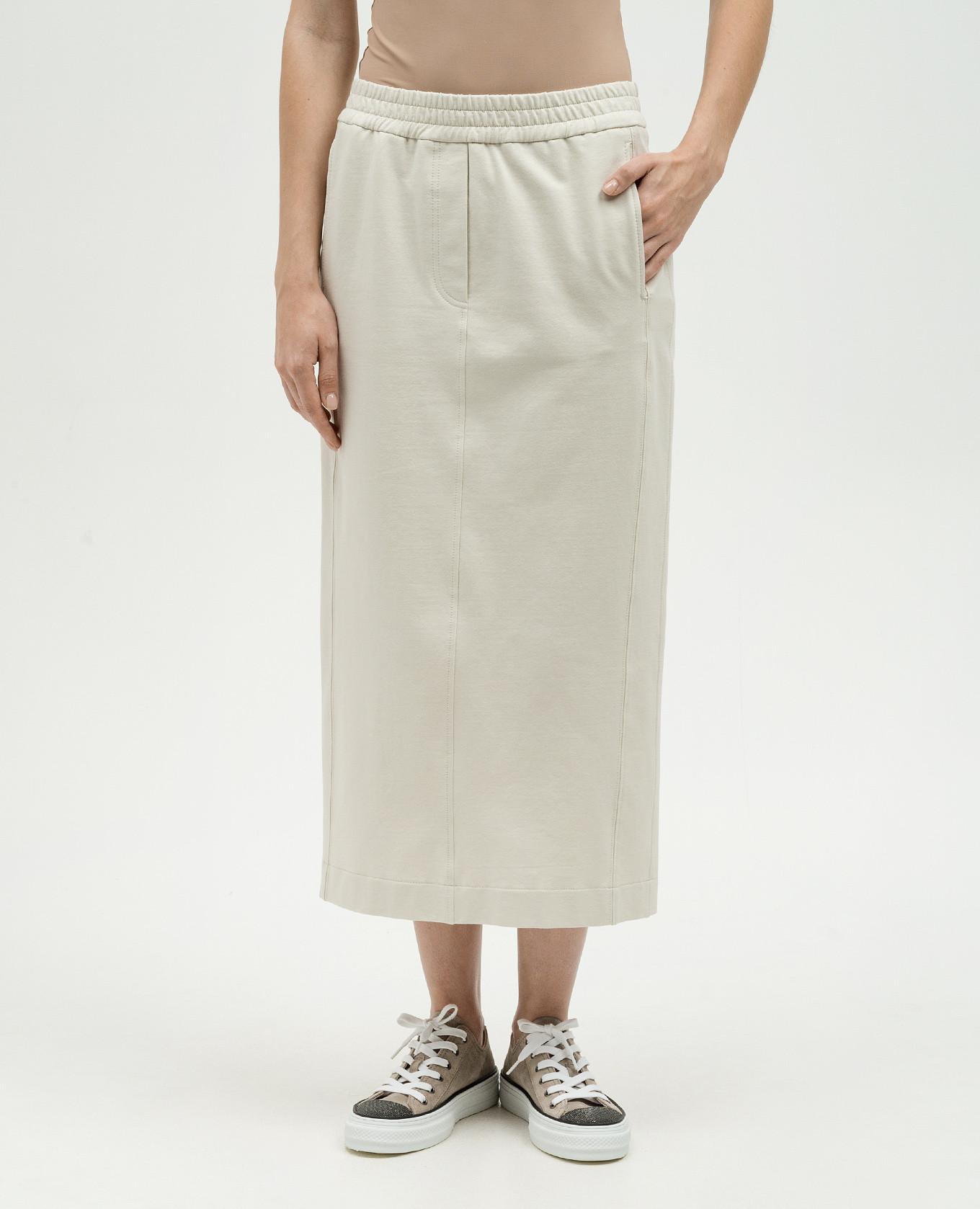 Beige skirt Brunello Cucinelli 3