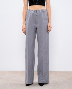 DARKPARK Gray Iris pants with logo patch WTR37FAC42
