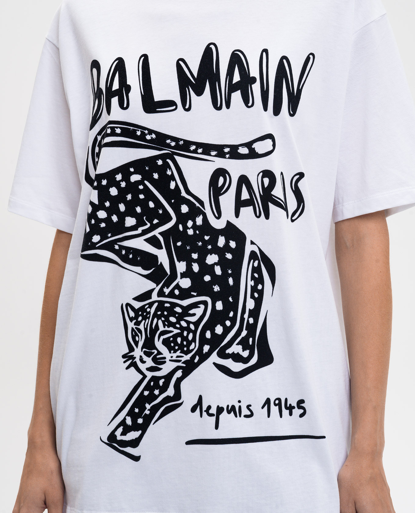 

White T-shirt with print Balmain