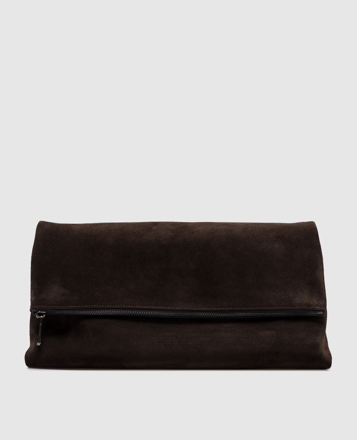 

Brown suede Essence bag with monil chain Brunello Cucinelli