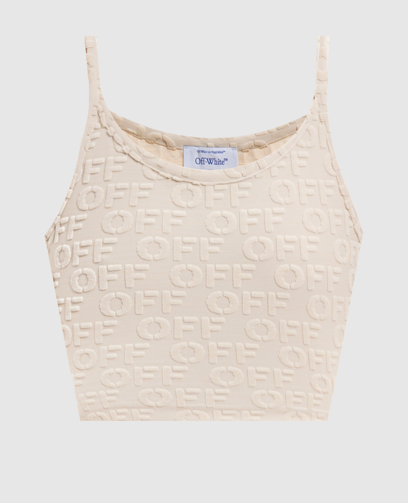 Beige top with logo Off-White