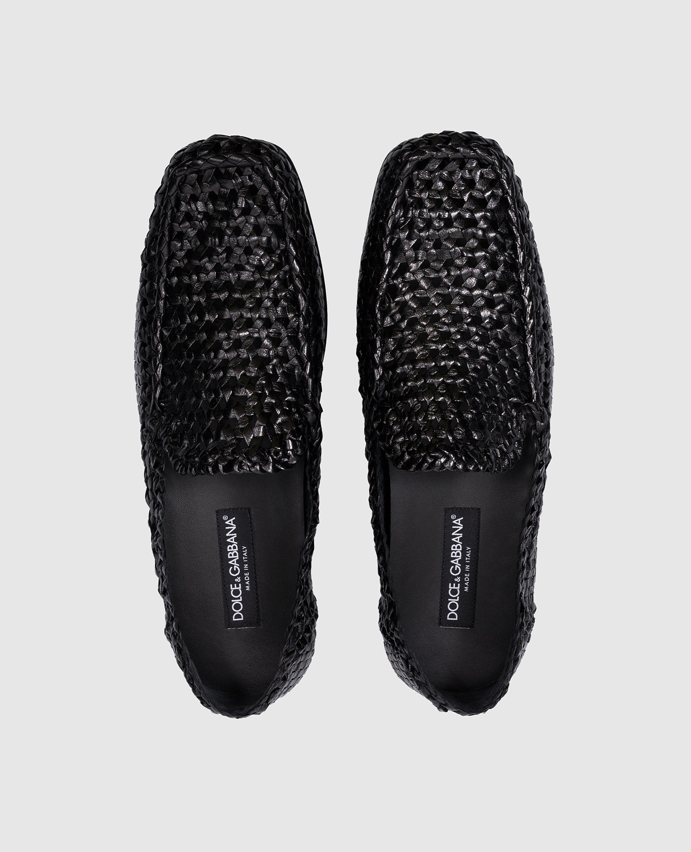 

Black leather braided loafers Dolce&Gabbana