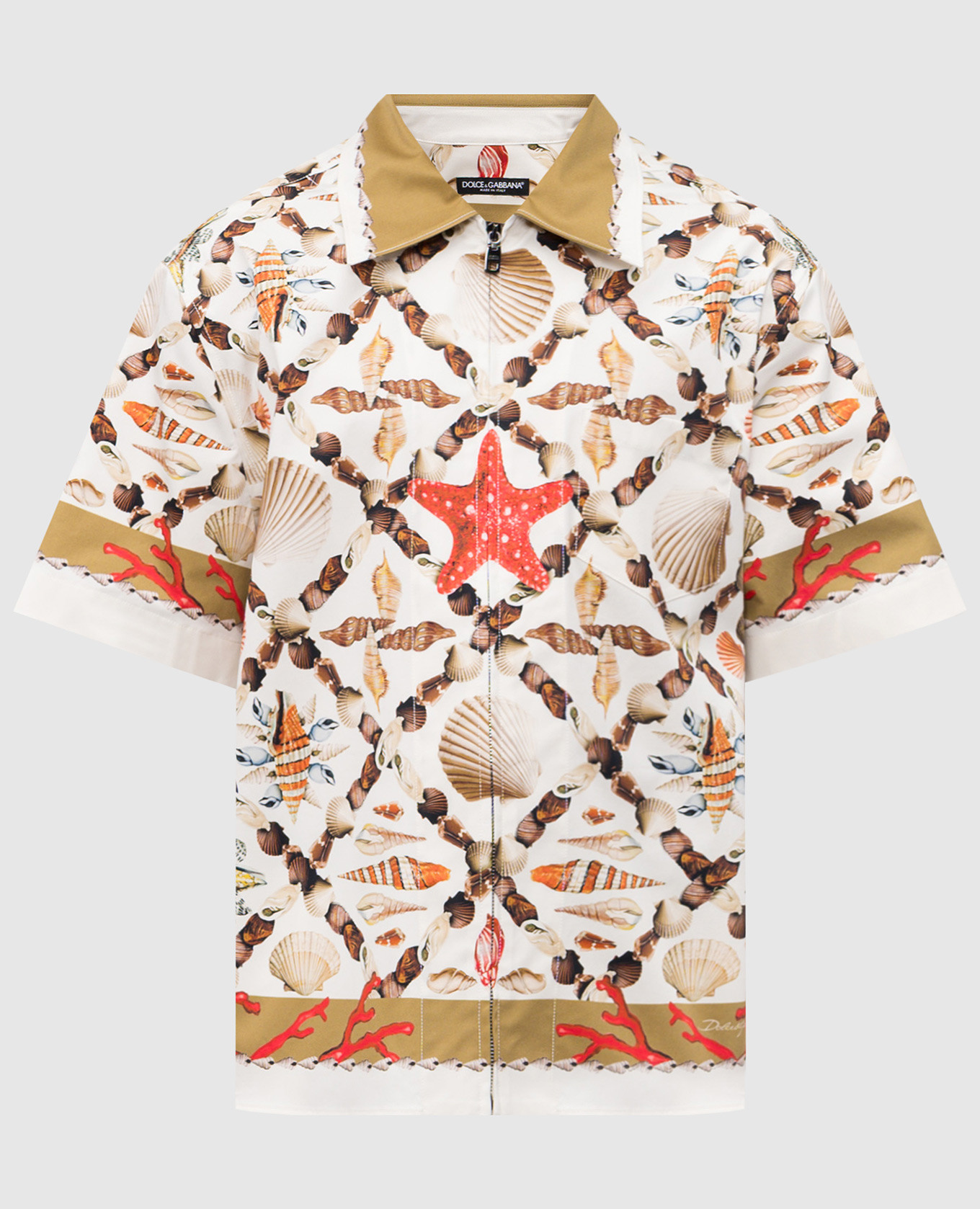White shirt with Shell print Dolce&Gabbana