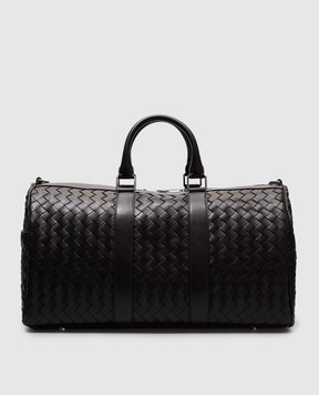Bottega Veneta Brown leather travel duffel bag with weaving 781053V2HL1