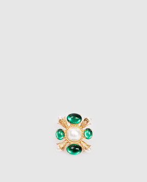 Balmain Ring with crystals and beads FN1XR514MPYB
