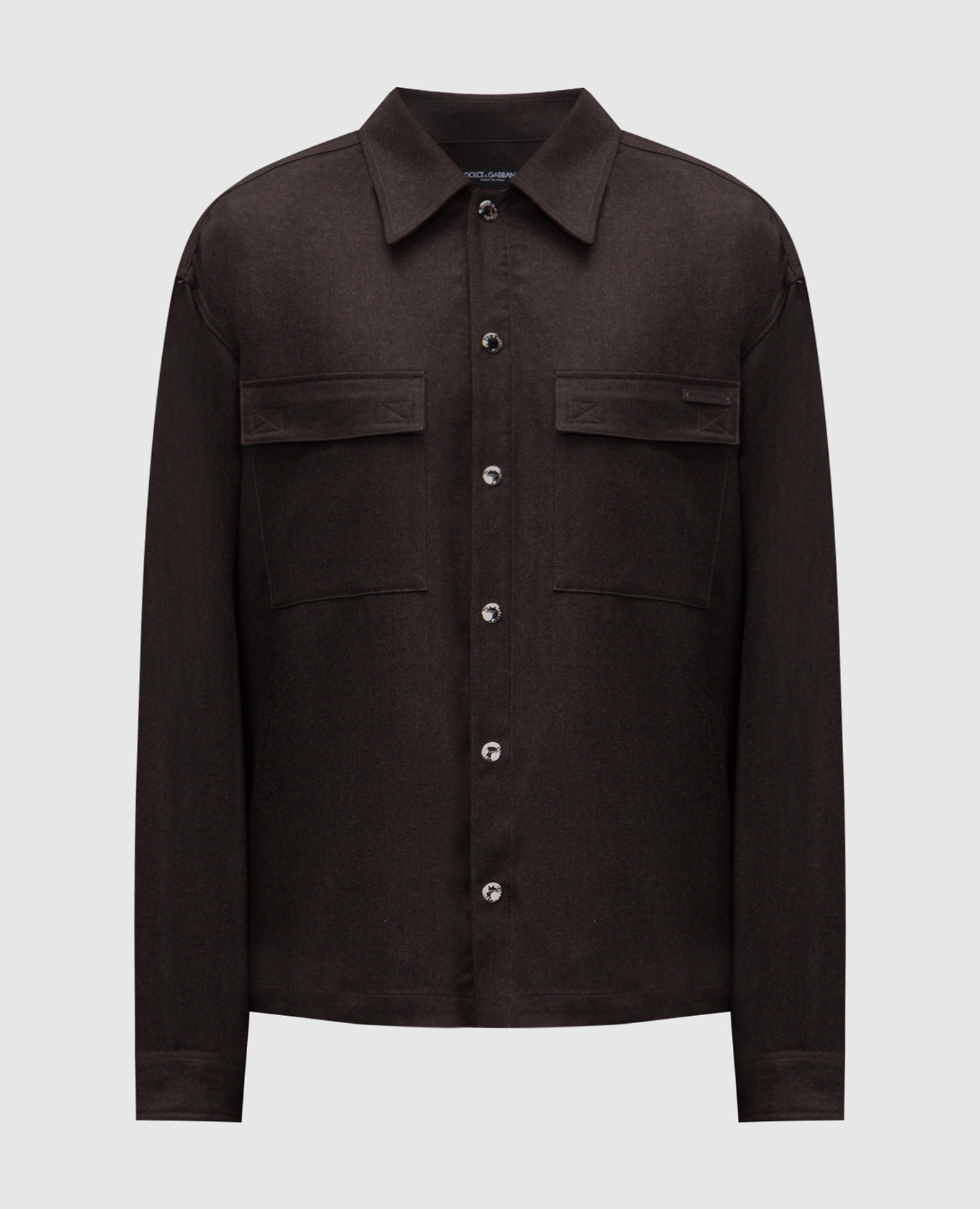 Brown shirt with wool Dolce&Gabbana